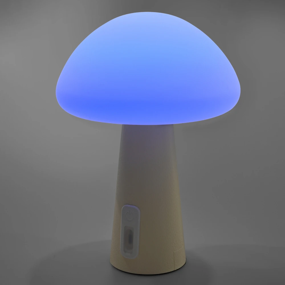 Naktinė lempa vaikams, silikoninė, įkraunama, pritemdoma 4W 210Lm 3000-6500K+RGB LiFePO4 2400mAh VIDEX VL-TF25BG | balta – Intuityvus spalvų keitimas prisilietimu saugiam naudojimui