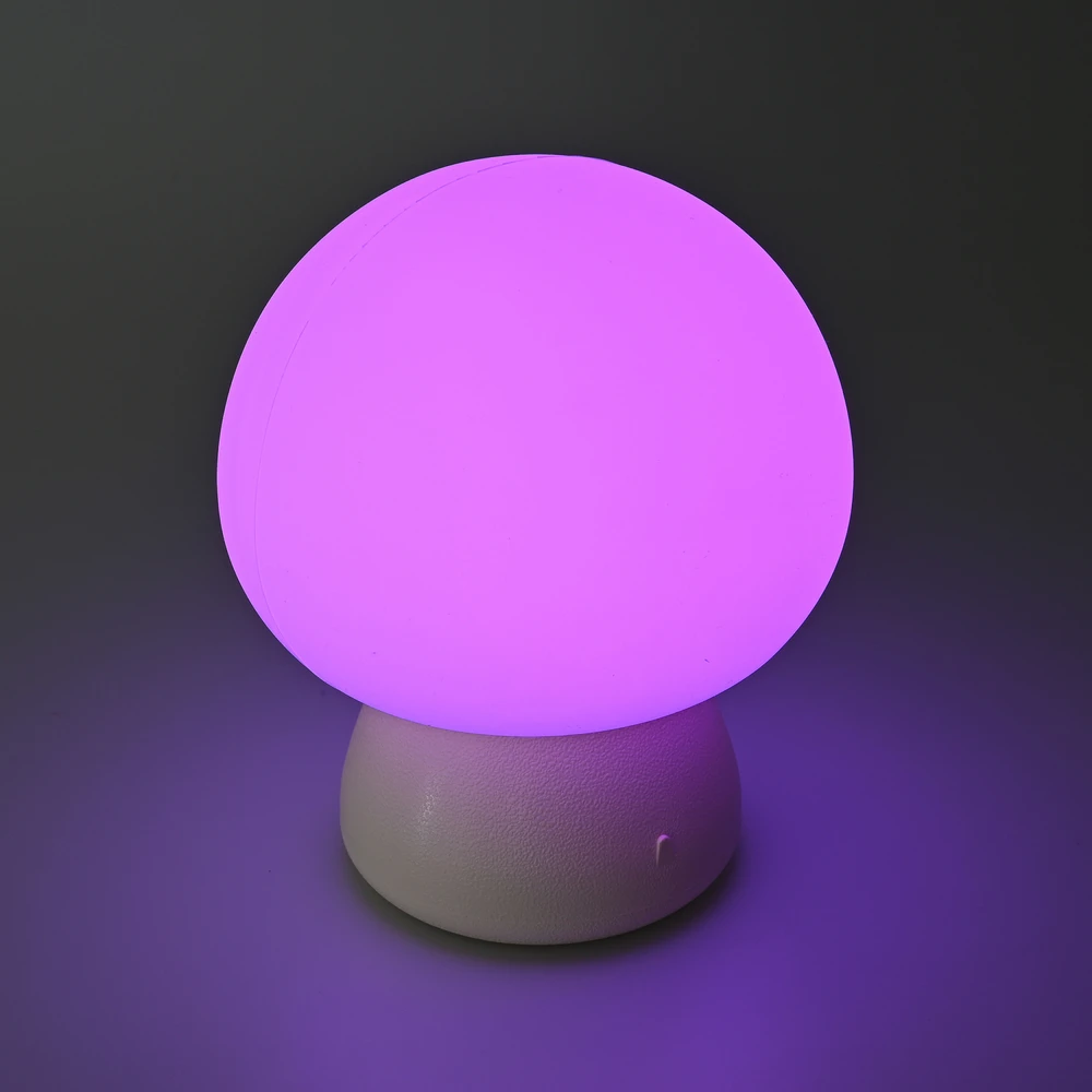 Įkraunama vaikiška LED naktinė lempa, silikoninė 4W 210Lm 3000-6500K+RGB VIDEX VL-TF26BG | balta – spalvų keitimas prisilietimu