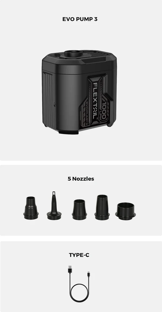 Flextail Evo Pump 3 nešiojamas siurblys