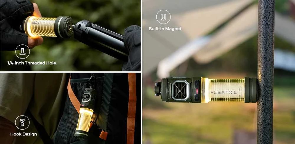 Portable mosquito repellent 3-in-1 Flextail Tiny Repel S (žalias)