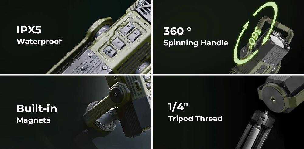 Nešiojamas uodų repelentas trys viename Flextail Evo Repel (žalias)