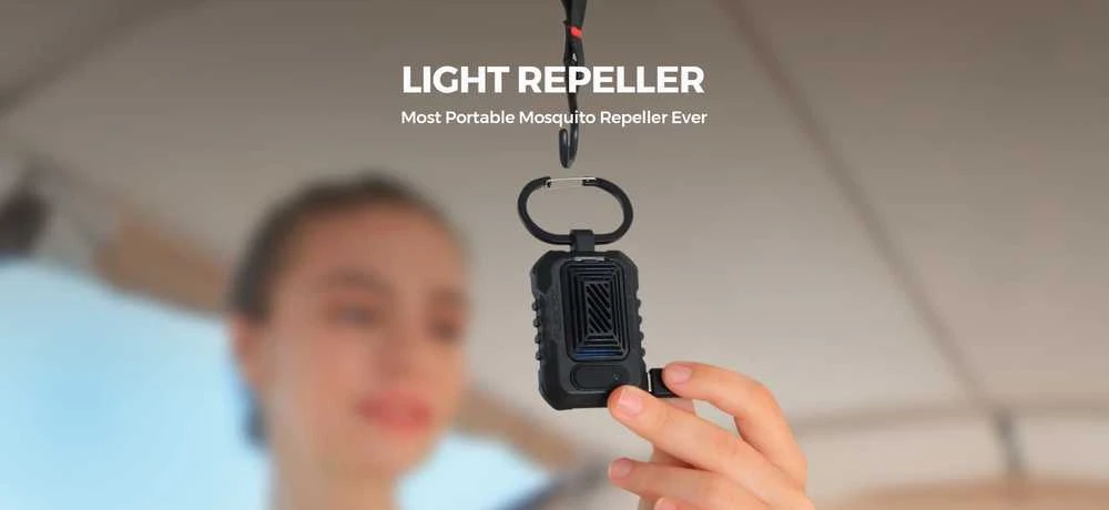 Nešiojamas uodus atbaidantis Flextail Light Repel (žalias)