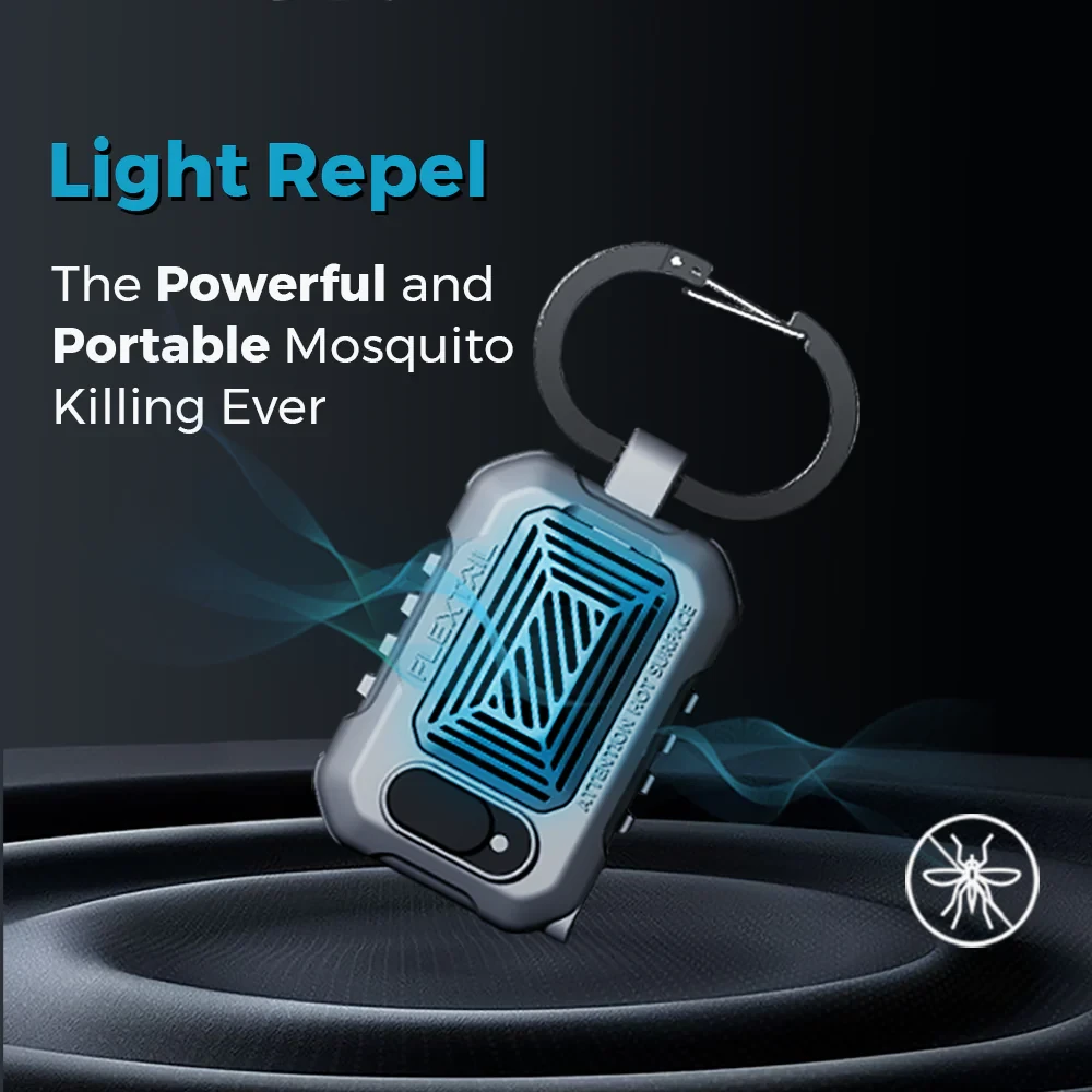 Nešiojamas uodus atbaidantis Flextail Light Repel (juodas)