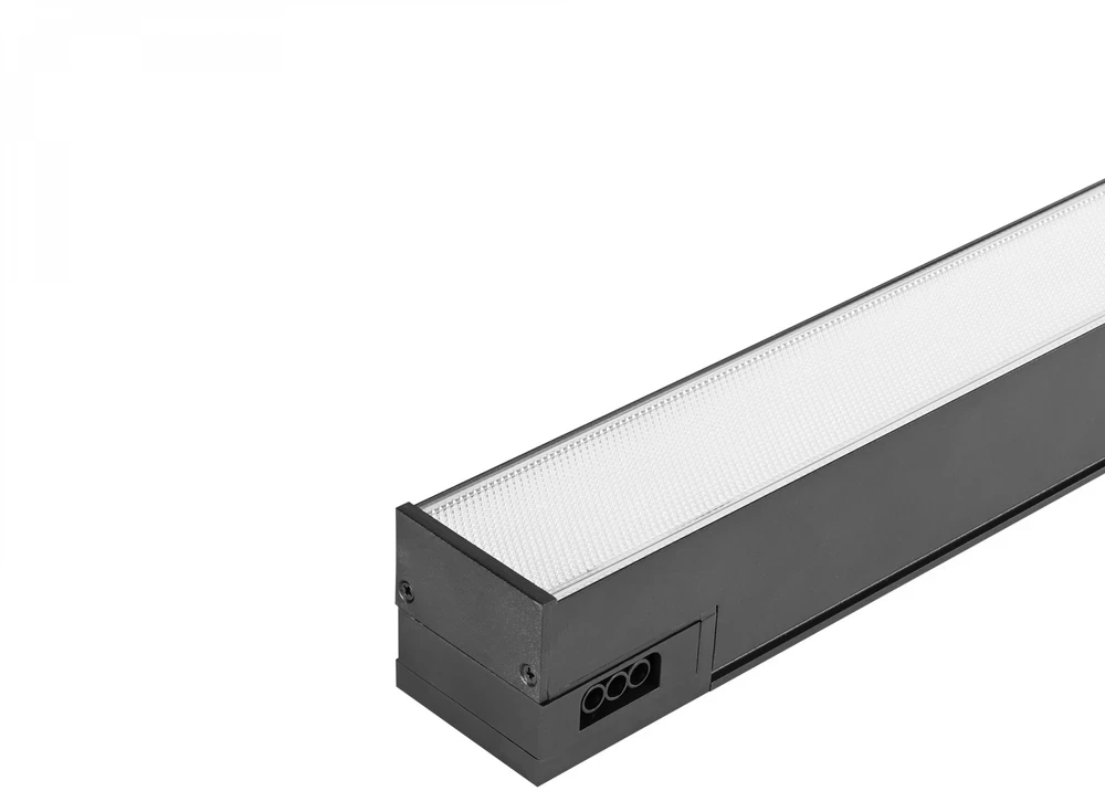 Pakabinama biuro LED lempa CCT 40W 5600Lm VIDEX VL-BNL021-4012CB | 1200mm, juoda – reguliuojama CCT šviesa darbui