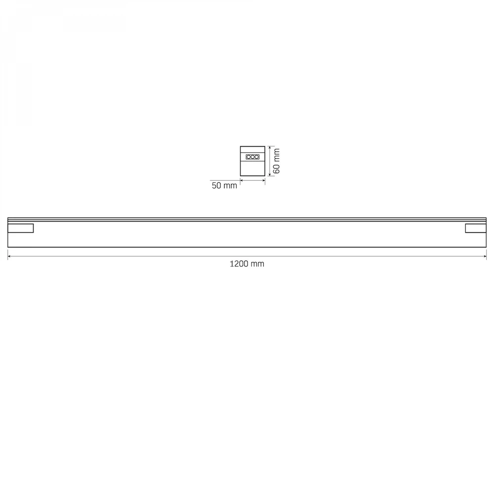 Pakabinama biuro LED lempa CCT 40W 5600Lm VIDEX VL-BNL021-4012CB | 1200mm, juoda – reguliuojama CCT šviesa darbui