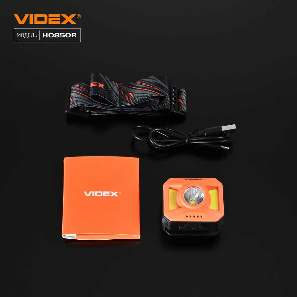 VLF-H085 VIDEX PRIEKINIS ŽIBINTAS vandeniui atsparus USB-C COB CREE priekinis žibintas IP65
