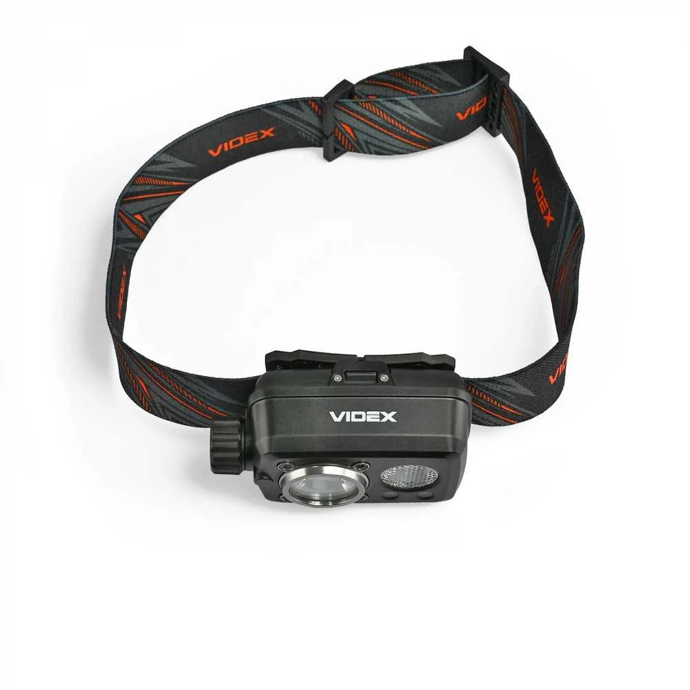 Videx Priekinis žibintas su jutikliu LED įkraunamas 10W + 3W, su rankiniu būdu reguliuojamu šviesos jungikliu ir valdomas rankos judesiu