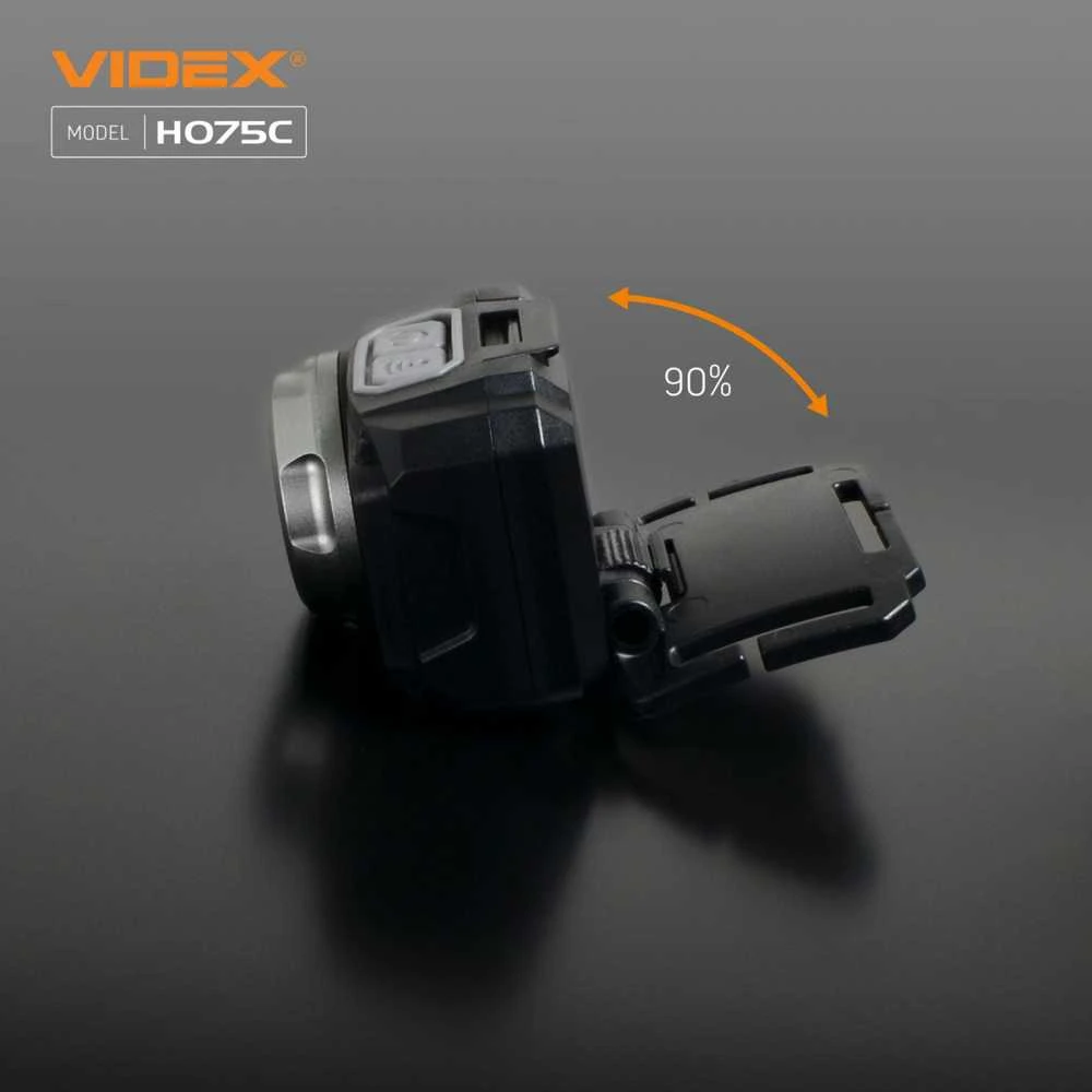 Videx Įkraunamas galvos žibintas su judesio jutikliu LED CREE XPG3 5W + COB 5W 550Lm 5000K, Li-ion VLF-B12 1200mAh arba 3xAAA, VLF-H075C – Universalus hibridinis maitinimas ir galinga kombinuota darbo šviesa
