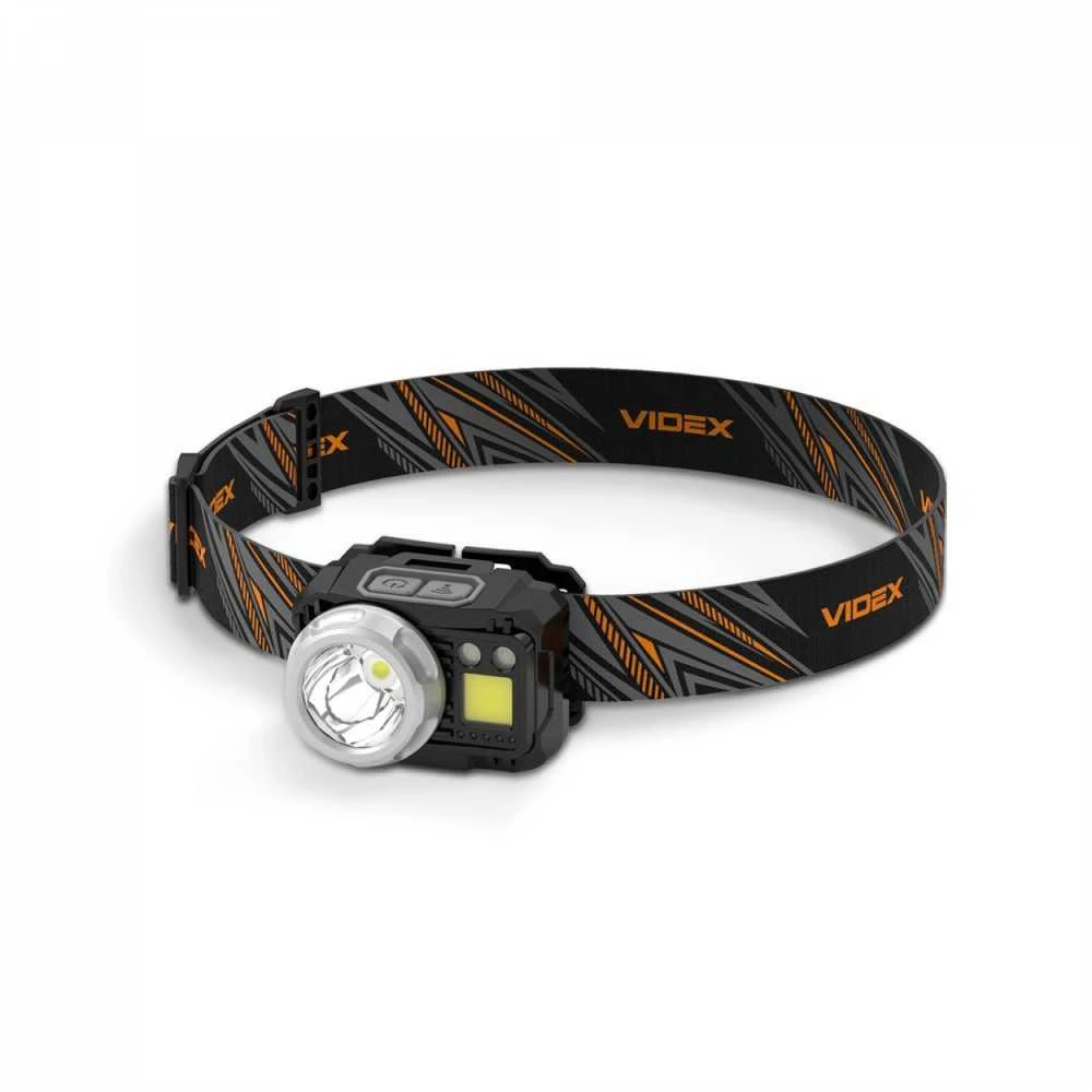 Videx Įkraunamas galvos žibintas su judesio jutikliu LED CREE XPG3 5W + COB 5W 550Lm 5000K, Li-ion VLF-B12 1200mAh arba 3xAAA, VLF-H075C – Universalus hibridinis maitinimas ir galinga kombinuota darbo šviesa