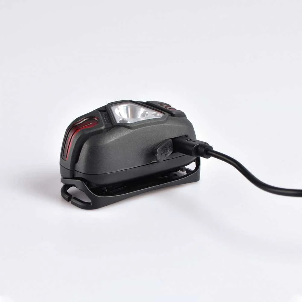 Įkraunamas galvos žibintas su judesio jutikliu LED CREE XTE 5W, 330Lm 5000K, Li-ion 850mAh, VIDEX VLF-H015 – Bekontaktis judesio jutiklis šviesos įjungimui rankos mostu