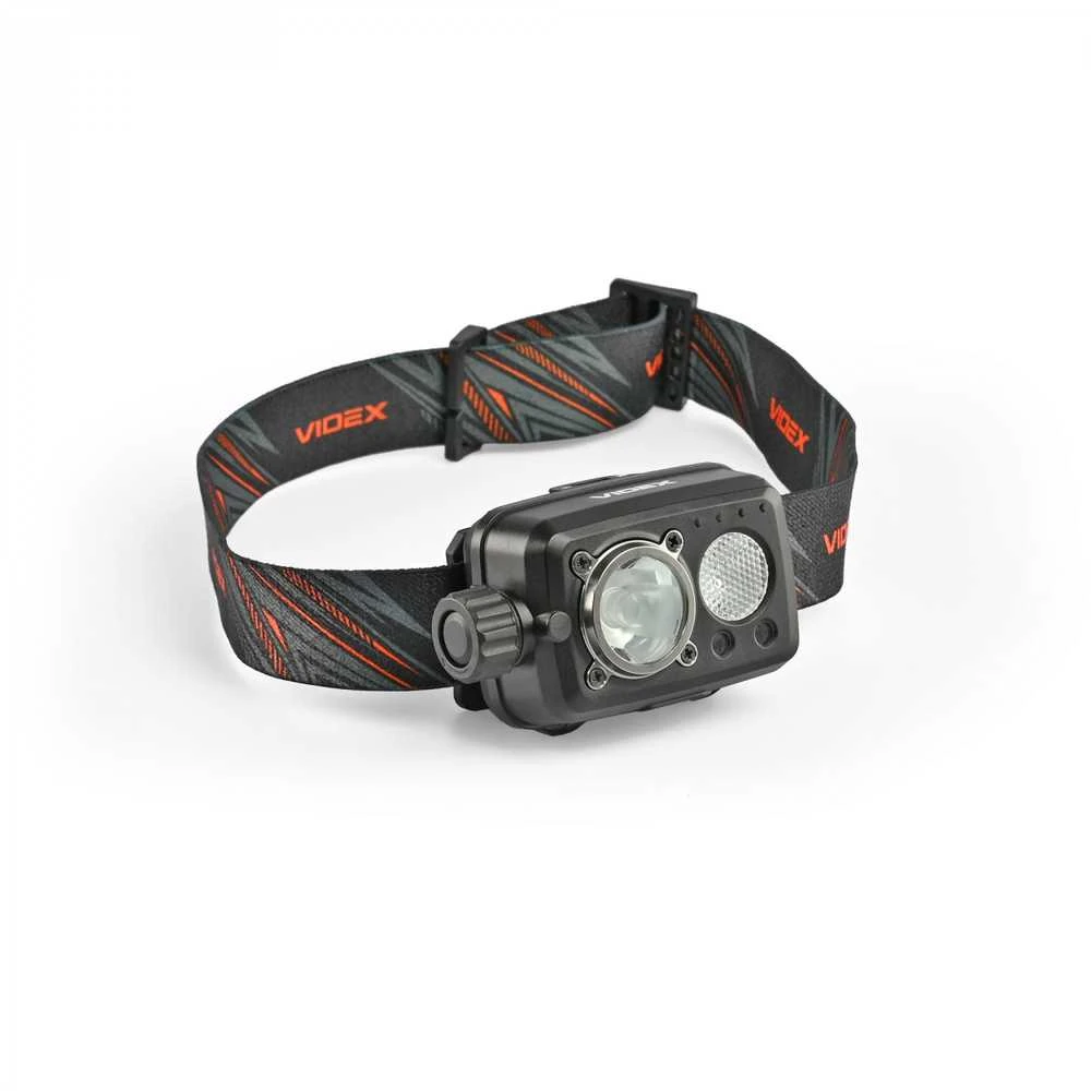 Videx Priekinis žibintas su jutikliu LED įkraunamas 10W + 3W, su rankiniu būdu reguliuojamu šviesos jungikliu ir valdomas rankos judesiu