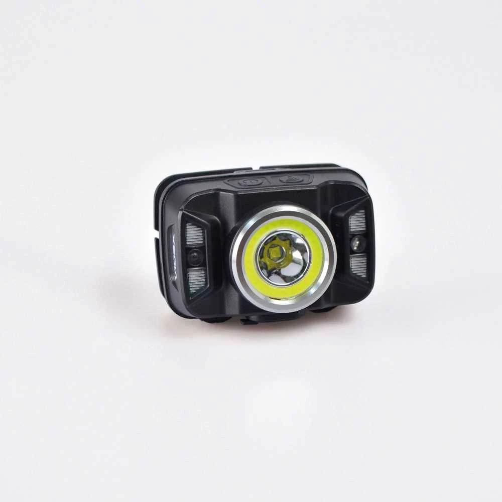 Įkraunamas galvos žibintas su judesio jutikliu LED CREE XTE 5W + COB, 410Lm 5000K, Li-ion 1800mAh, VIDEX VLF-H035C – Padidinta 410Lm galia su plačiu ir siauru šviesos srautu