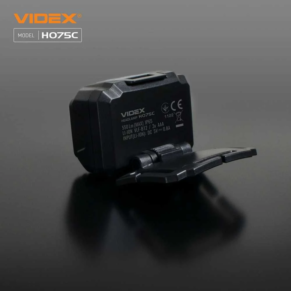 Videx Įkraunamas galvos žibintas su judesio jutikliu LED CREE XPG3 5W + COB 5W 550Lm 5000K, Li-ion VLF-B12 1200mAh arba 3xAAA, VLF-H075C – Universalus hibridinis maitinimas ir galinga kombinuota darbo šviesa