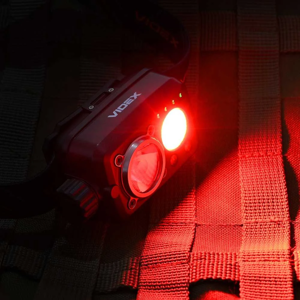 Videx Priekinis žibintas su jutikliu LED įkraunamas 10W + 3W, su rankiniu būdu reguliuojamu šviesos jungikliu ir valdomas rankos judesiu
