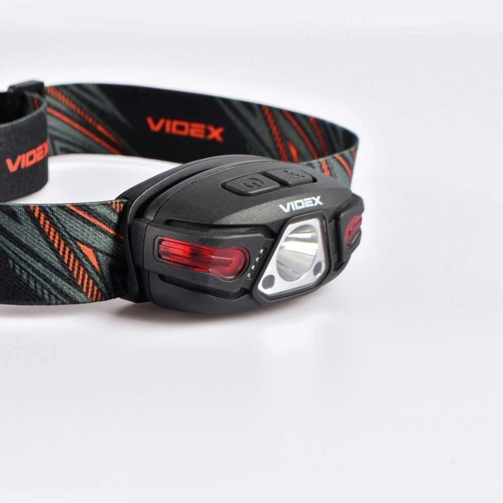 Įkraunamas galvos žibintas su judesio jutikliu LED CREE XTE 5W, 330Lm 5000K, Li-ion 850mAh, VIDEX VLF-H015 – Bekontaktis judesio jutiklis šviesos įjungimui rankos mostu