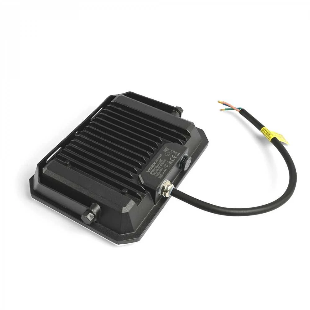 LED prožektorius 50W 4100Lm 5000K IP65, VIDEX VLE-F3-0505B – Kompaktiškas aliuminio korpusas