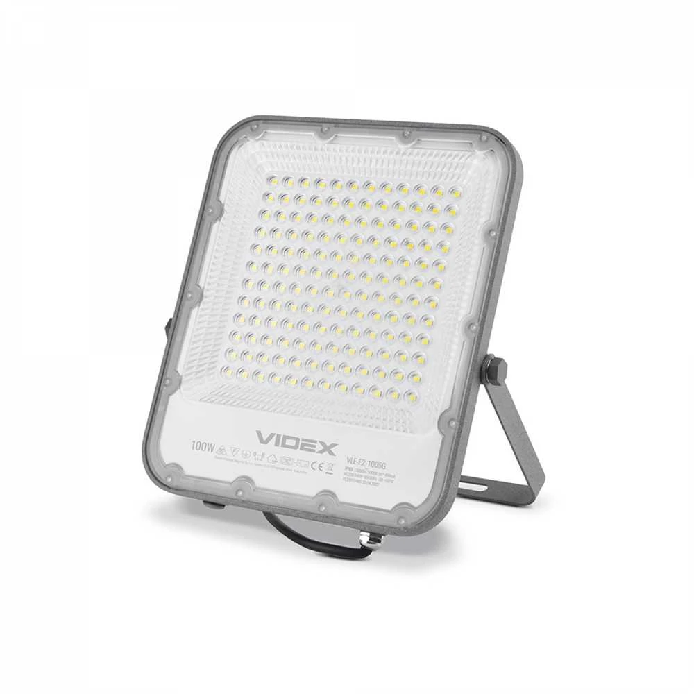 Didelės galios pramoninis LED prožektorius 100W 13000Lm 5000K IP65, VIDEX VL-F2-1005G | DAVIS – Apsauga nuo įtampos šuolių