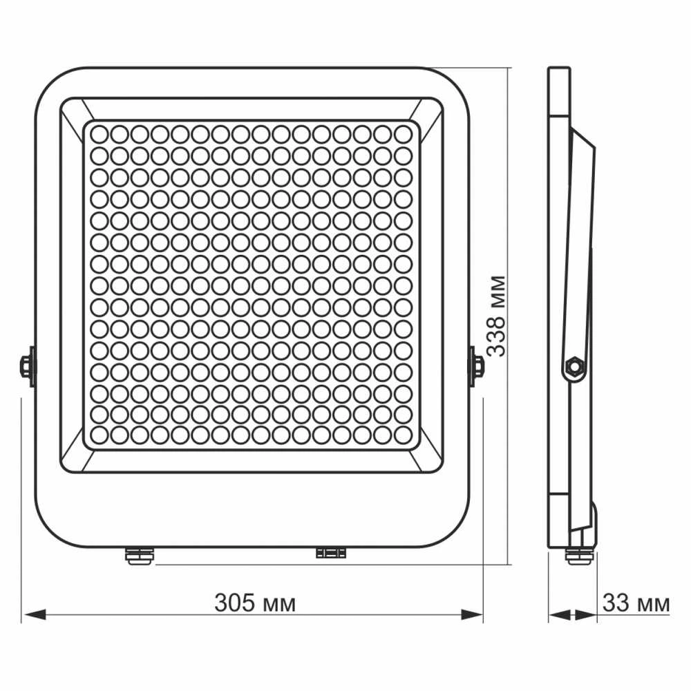 Didelės galios pramoninis LED prožektorius 200W 24000Lm 5000K IP65, VIDEX VL-F2-2005G | DAVIS – Apsauga nuo įtampos šuolių