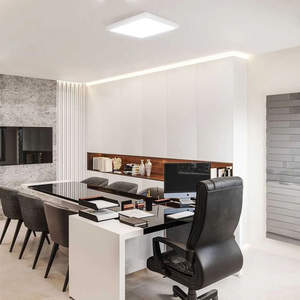 LED panelio montavimo priedas, Virštinkinis rėmas 600x600mm, baltas, VIDEX VL-PFS – Baltos spalvos profilis nepriekaištingam integravimui prie lubų apdailos