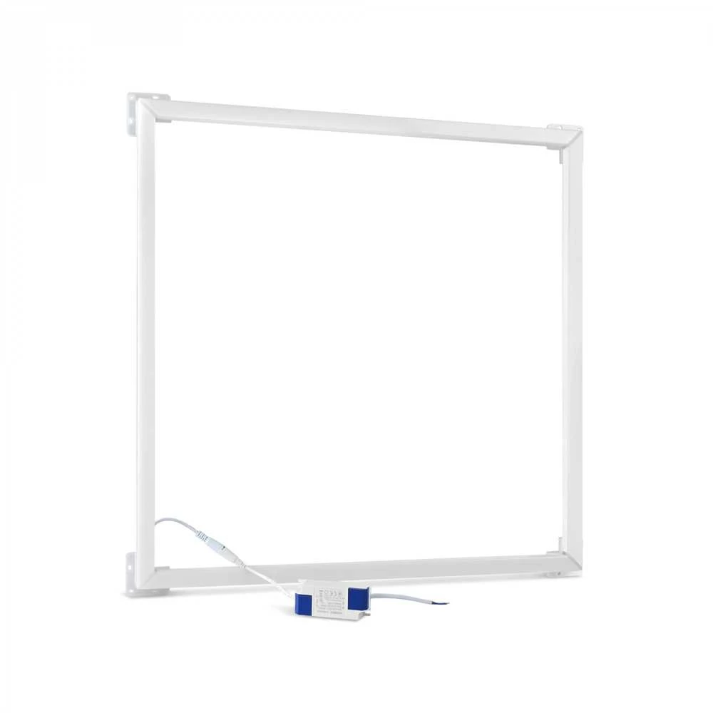Įleidžiamas sulankstomas LED rėminis panelis 40W 5100Lm 5000K, 595x595x24mm, IP20, VIDEX VLE-PAU405W | Neutrali balta šviesa – Sulankstoma konstrukcija ir patogus transportavimas paštomatuose