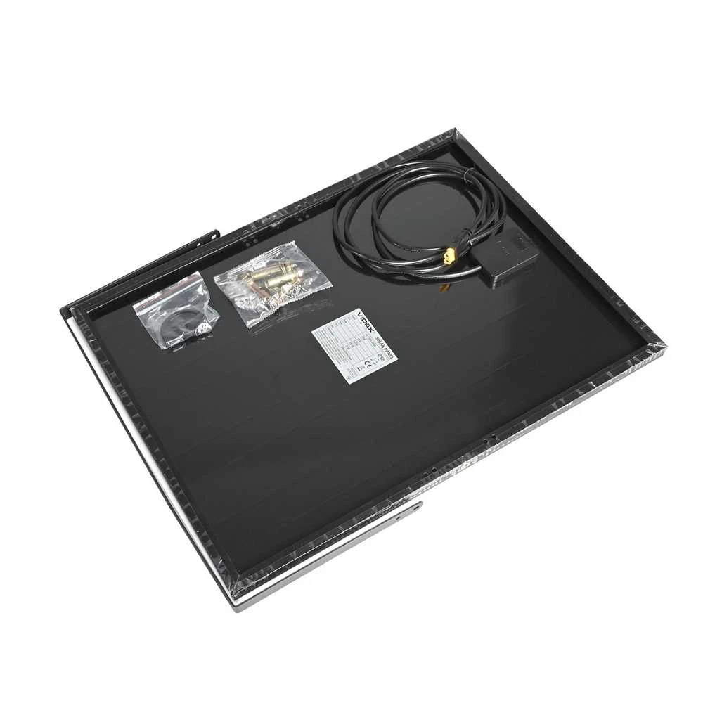 Saulės LED prožektorius su saulės baterija 96Wh 3740Lm 5000K IP65 LiFePO4 10000 mAh 35W, VIDEX VL-FSO5-3005 – Monokristalinė baterija visiškai nepriklausomybei nuo elektros tinklo