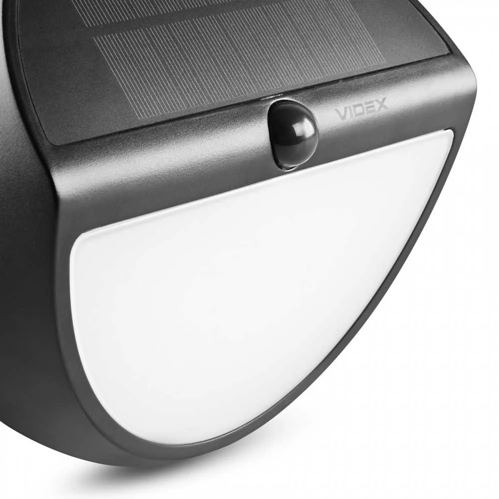 Saulės šviestuvas LED 6,4Wh 500Lm 5000K IP54, VIDEX VL-BHSO-002-S | (neutraliai balta šviesa) – 6,4Wh akumuliatorius