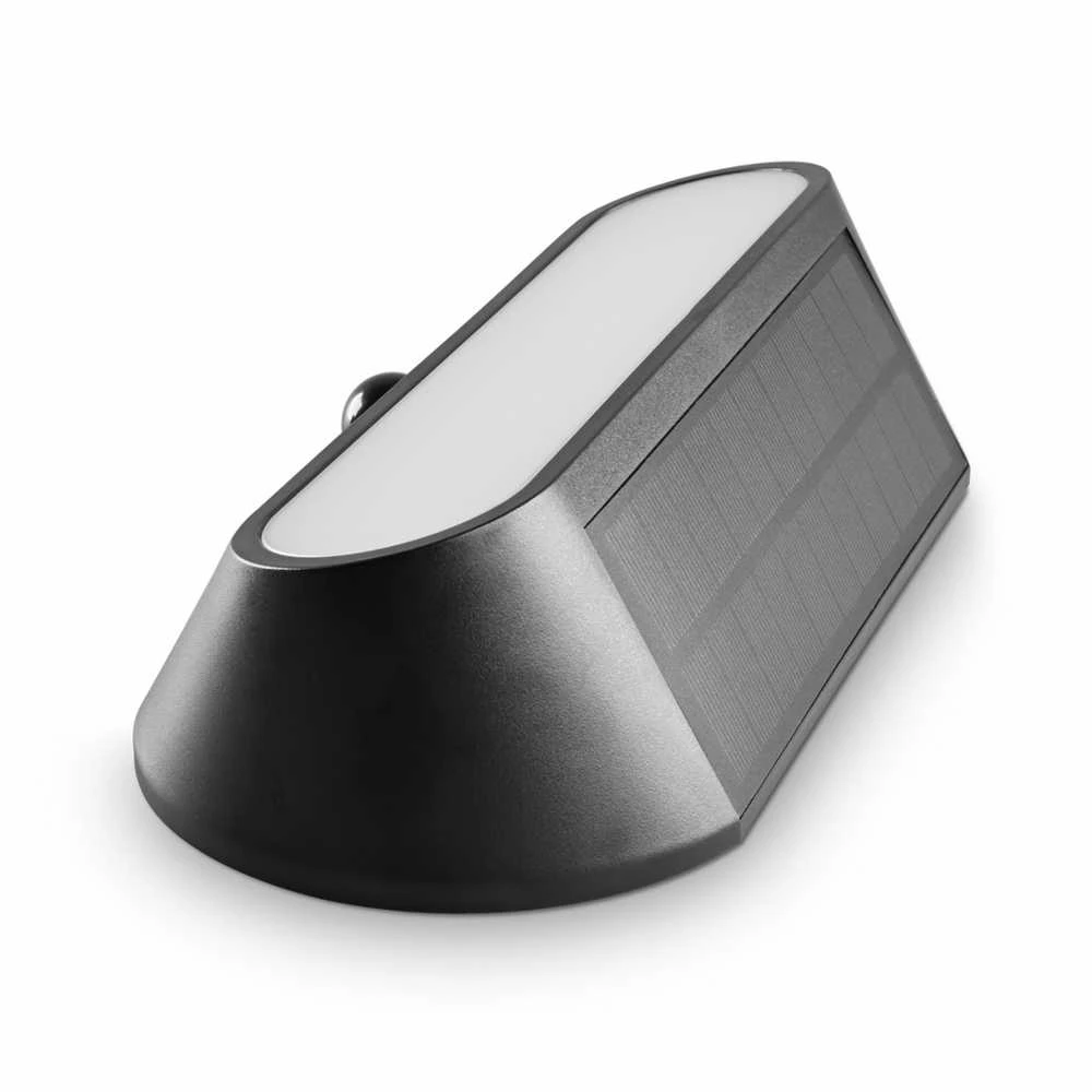 Saulės šviestuvas LED 6,4Wh 500Lm 5000K IP54, VIDEX VL-BHSO-001-S | (neutraliai balta šviesa) – 6,4Wh akumuliatorius