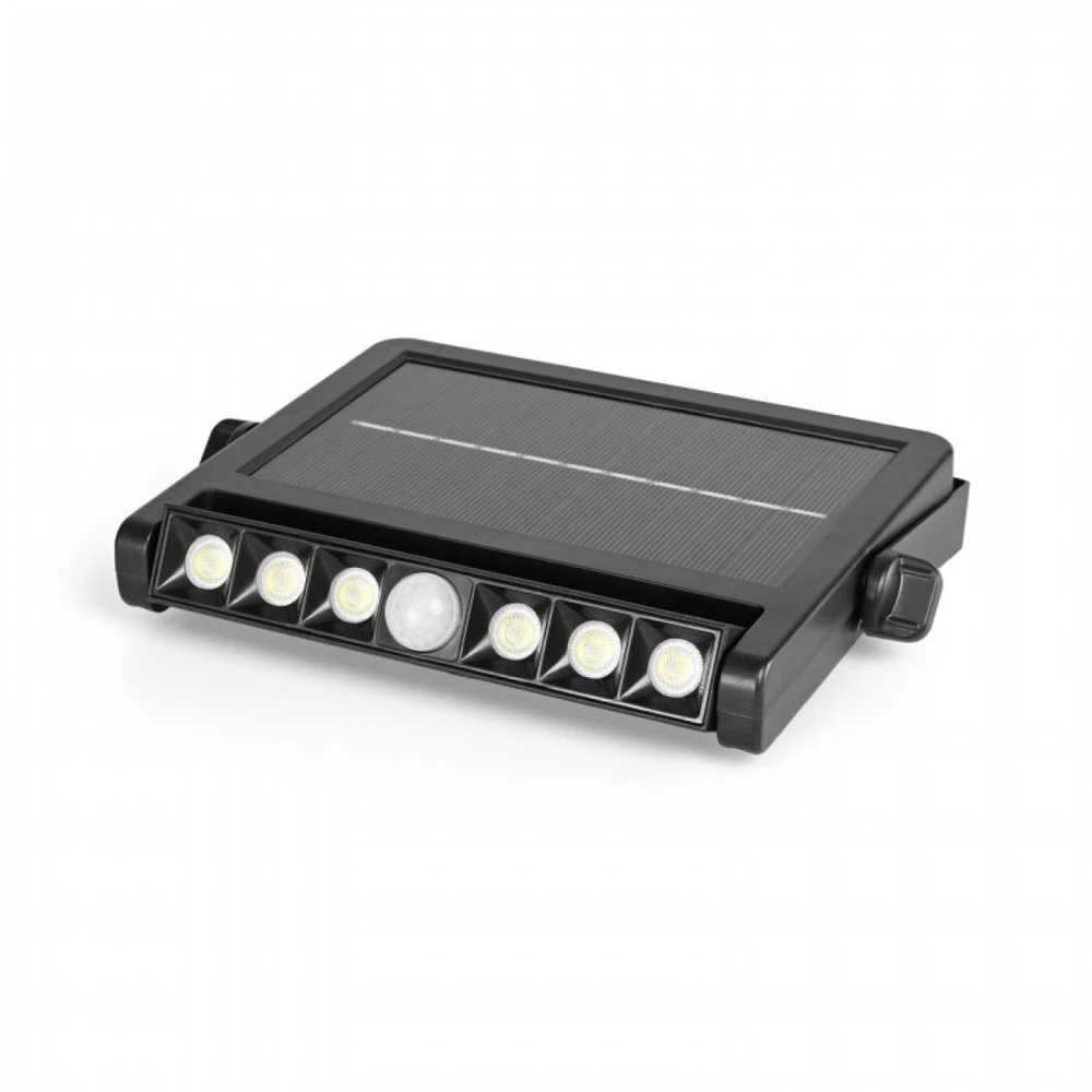 Saulės šviestuvas LED 6,4Wh 600Lm 5000K IP54, VIDEX VL-WLSO-025-S | (neutraliai balta šviesa) – 6,4Wh akumuliatorius