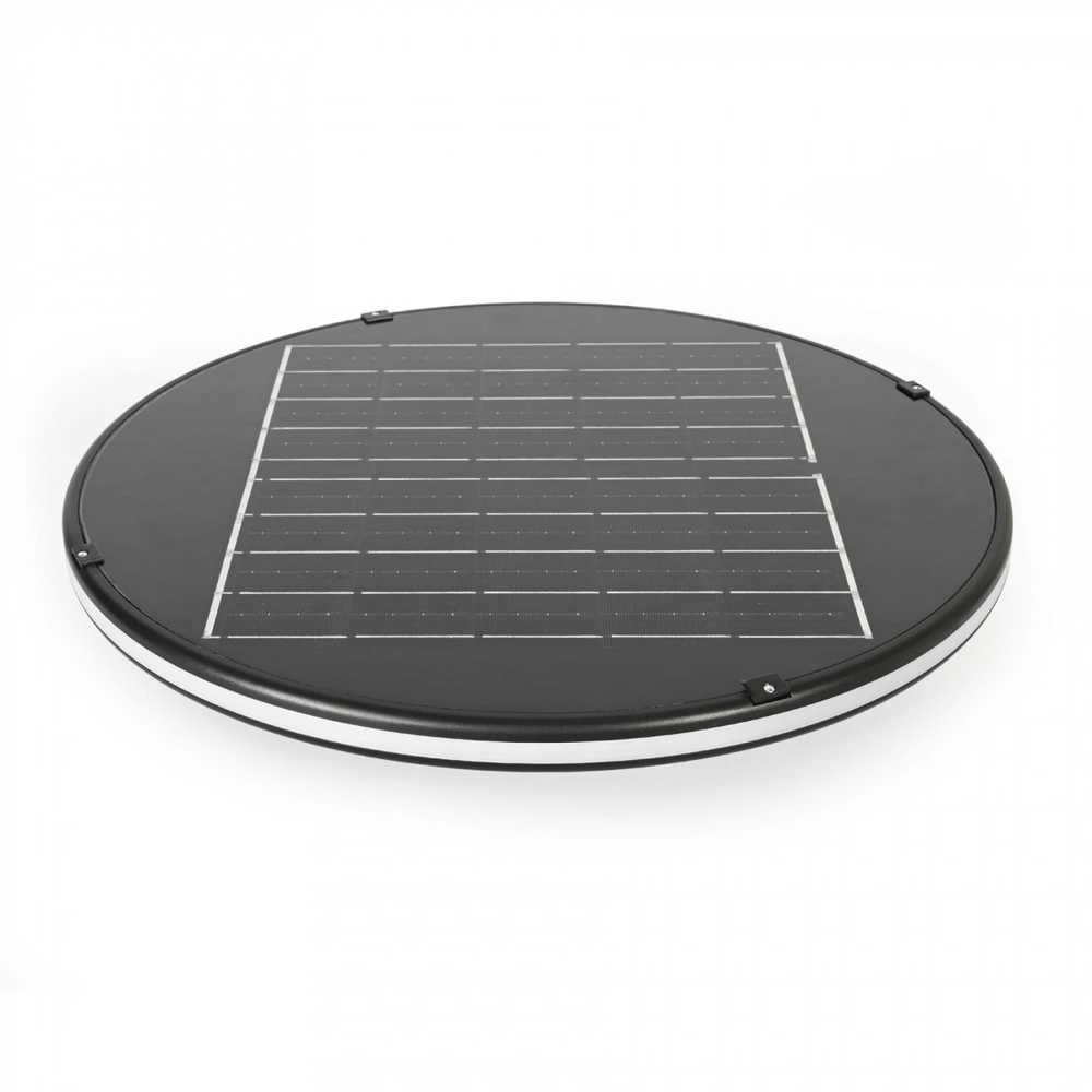 Soliarinis parko šviestuvas 15W 1400Lm 3000K LiFePO4 12000 mAh, VIDEX VL-GLSO-1254-S – Nepriklausoma apšvietimo stotis takeliams, reaguojanti į pėsčiuosius