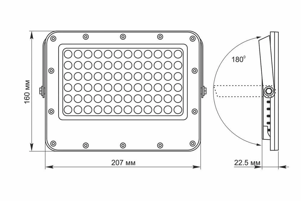 Saulės LED prožektorius su saulės baterija 50Wh 1000Lm 5000K IP65 LiFePO4 10000 mAh 3.2V 10W, VIDEX VL-FSO2-505 – Monokristalinė baterija visiškai nepriklausomybei nuo elektros tinklo