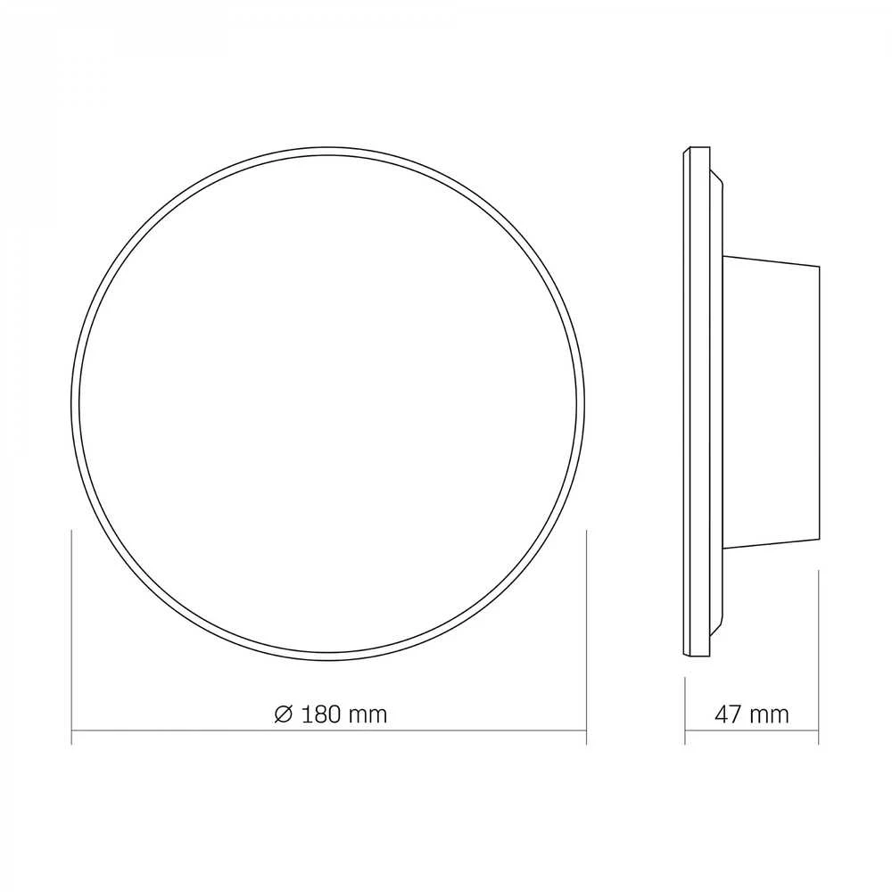 Sieninis šviestuvas LED 12W 1200Lm 3000-4000-6500K IP65, VIDEX VL-WL03-12CB | (silti / neitrāli / šaltai balta šviesa), juodas – 3CCT reguliuojamas šviesos tonas