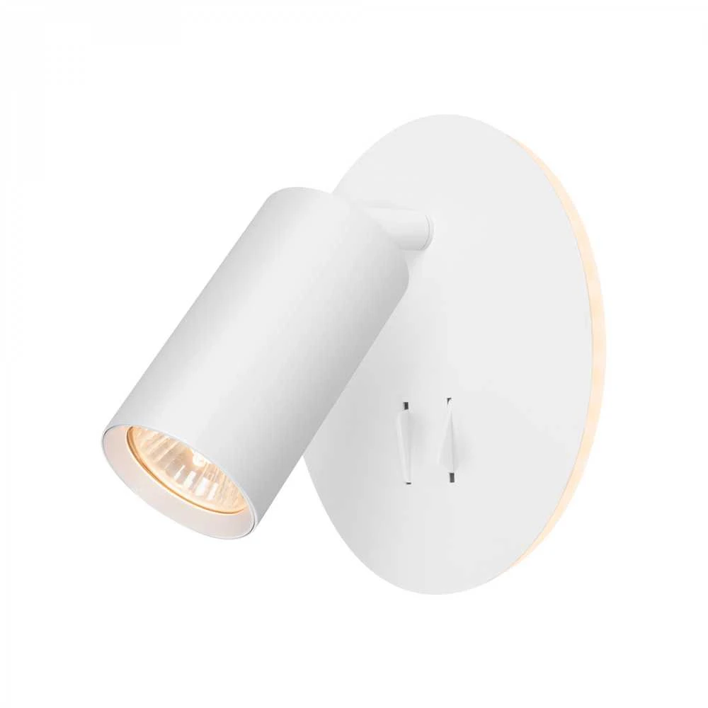 Sieninis spotas GU10 + 5W 380Lm 2700K su fono šviesa, VIDEX VL-SPF24E-W | baltas – Integruotas šiltas foninis apšvietimas atmosferai ir nukreipiamas GU10 spindulys skaitymui