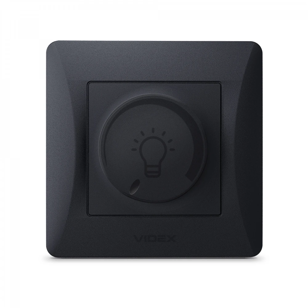 Potinkinis šviesos reguliatorius LED apšvietimui 200W, Videx Binera, juodas grafitas, IP20 VF-BNDML200-BG – dimeris LED lempučių tolygiam pritemdymui be mirgėjimo
