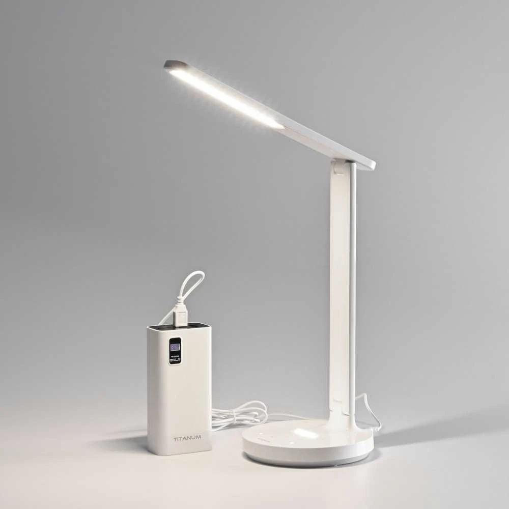 Įkraunama dimeriuojama LED stalinė lempa 5W 250Lm 1800/3000/4000/5000K Li-ion 2600mAh, VIDEX VL-TF16W | baltas – Autonominis veikimas iš įmontuoto Li-ion akumuliatoriaus