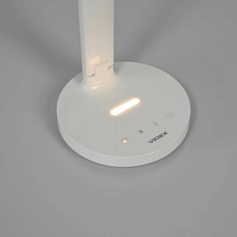 Įkraunama dimeriuojama LED stalinė lempa 5W 250Lm 1800/3000/4000/5000K Li-ion 2600mAh, VIDEX VL-TF16W | baltas – Autonominis veikimas iš įmontuoto Li-ion akumuliatoriaus