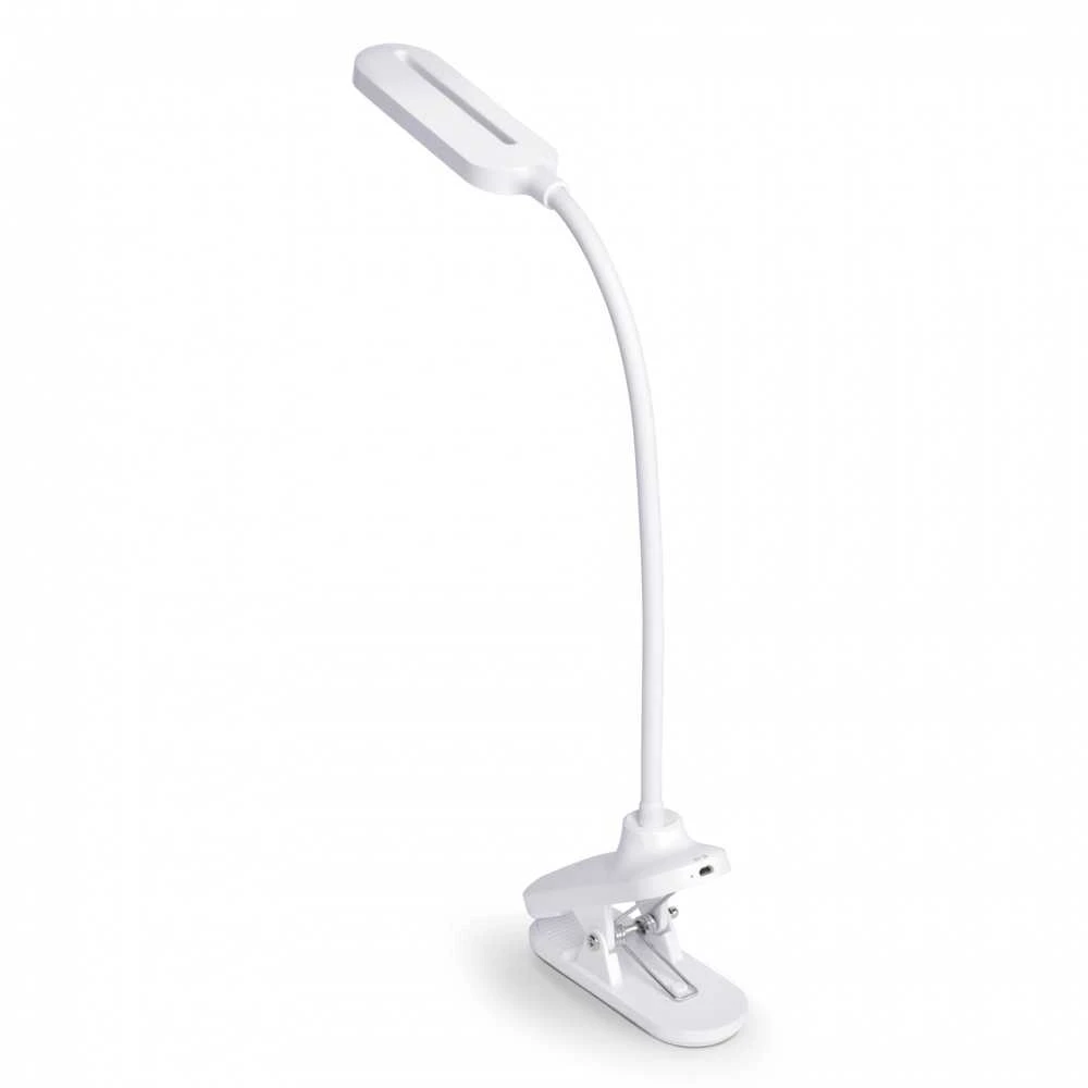 Prisegama dimeriuojama LED stalinė lempa 6W 370Lm 3000/4000/5500K, VIDEX VLE-TF09W | baltas – Universalus tvirtinimas klipsu lygiems paviršiams