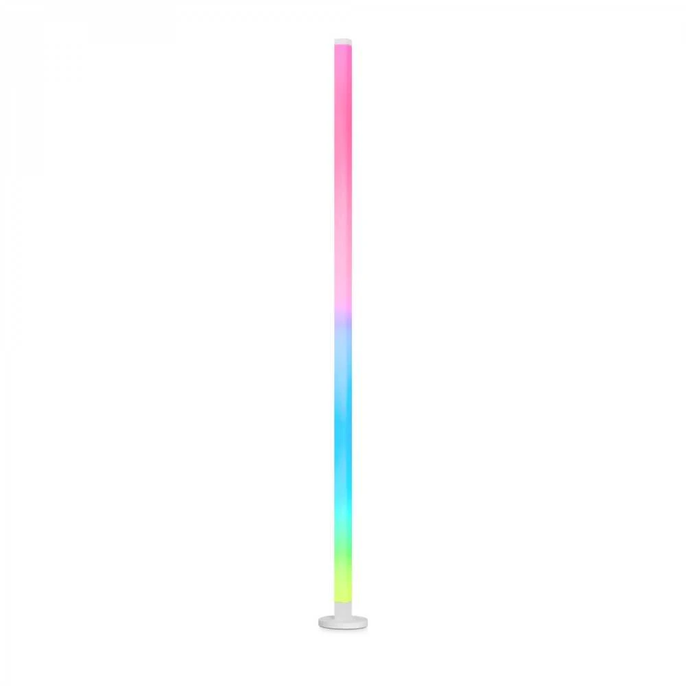 RGB LED pastatomas šviestuvas 10W 250Lm, VIDEX VL-TF20-RGB | juodas – Sinchronizuojama su muzika ir valdoma pulteliu