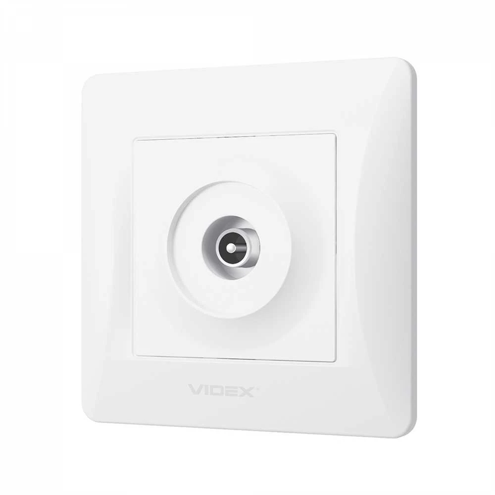 Potinkinis TV lizdas, Videx Binera, balta, IP20 VF-BNSK1TVME-W – TV antenos lizdas švariam ir be trukdžių vaizdo signalo perdavimui