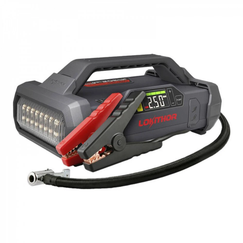 Gens Ace & Tattu Powerbank / Jump Starteris Lokithor JA301 20000mAh, 2000A su kompresoriumi 10-150 PSI