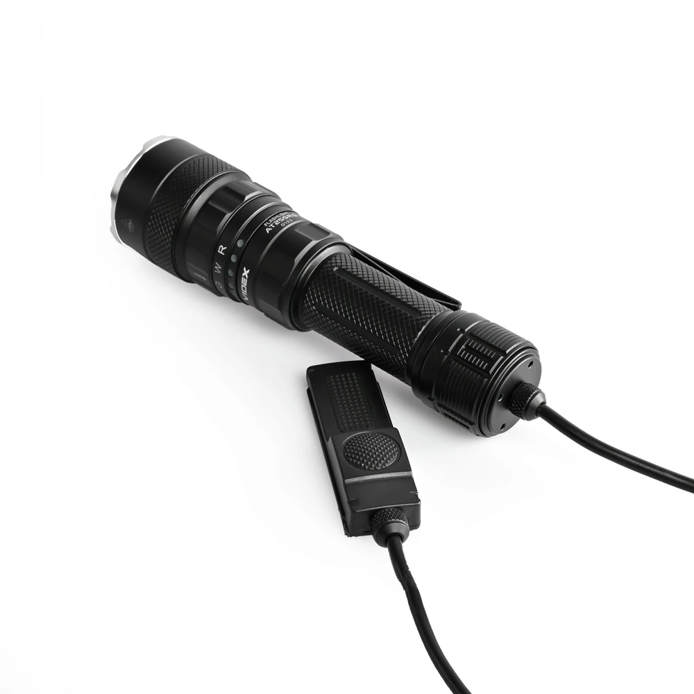 Valdymo taktinis mygtukas VIDEX VLF-ARM-01 žibintų modeliams VLF-AT255RG, VLF-AT265, IP68 – Nuotolinis taktinis spaudimo skydelis skubiam ginklo žibintų valdymui