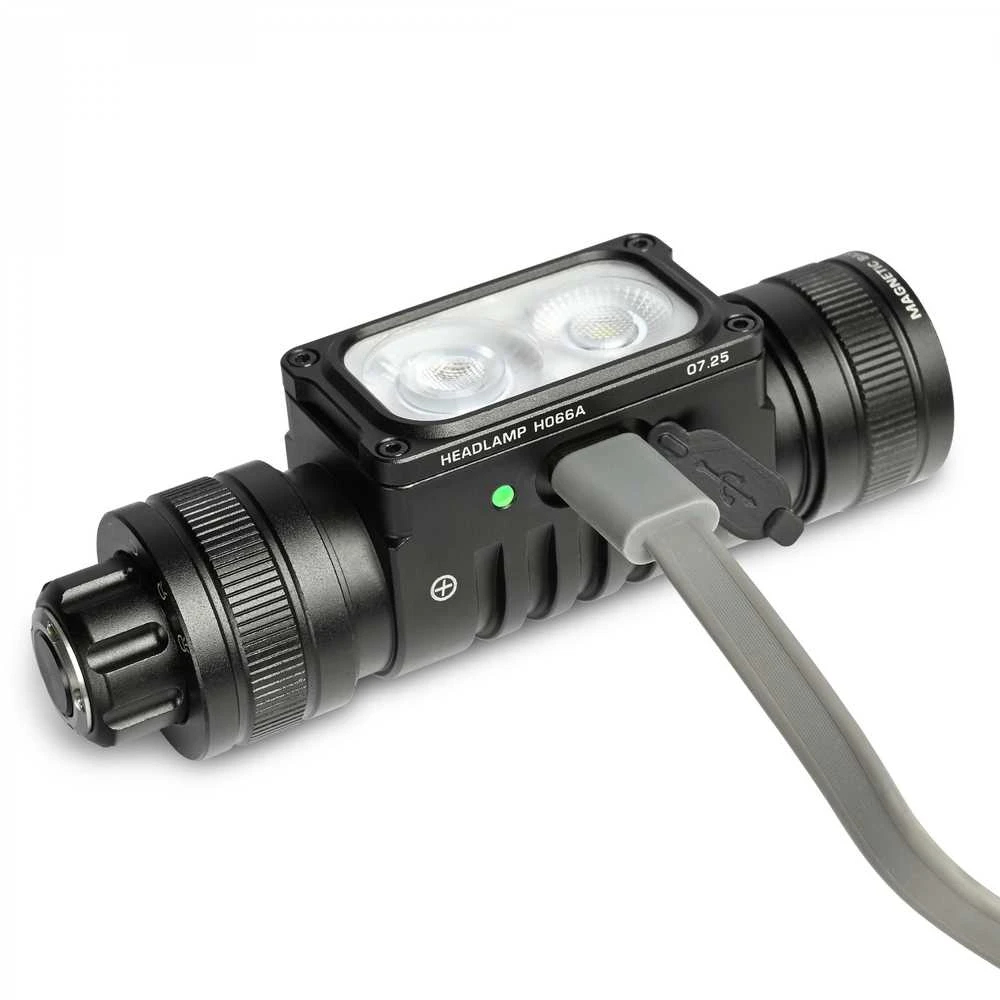 Videx Įkraunamas galvos žibintas LED Luminus SST20 10W / SST40 20W + 2x SMD Raudonas, 2000Lm, 5000K, Li-ion 1х18650 2200mAh, VLF-H066A – Ekstremalaus 2000Lm hibridinio galingumo su dviem Luminus diodais