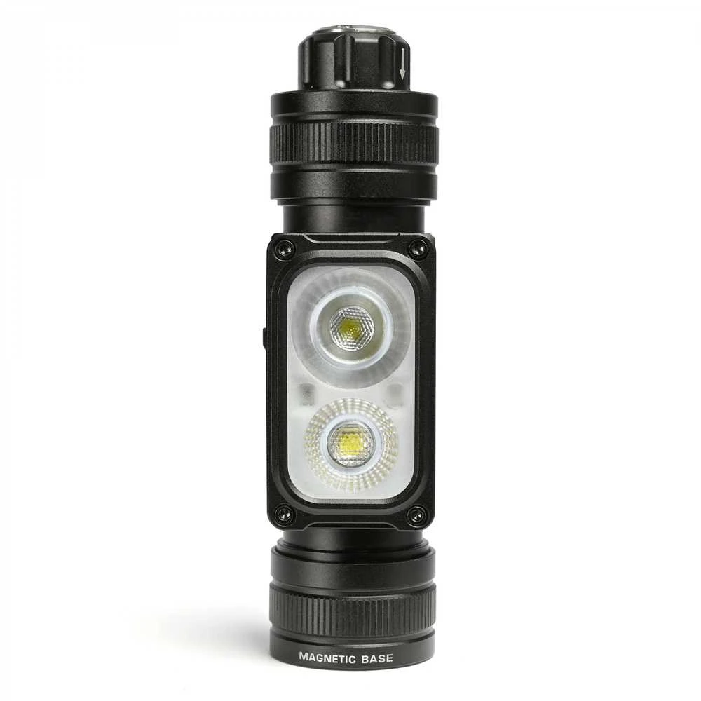Videx Įkraunamas galvos žibintas LED Luminus SST20 10W / SST40 20W + 2x SMD Raudonas, 2000Lm, 5000K, Li-ion 1х18650 2200mAh, VLF-H066A – Ekstremalaus 2000Lm hibridinio galingumo su dviem Luminus diodais