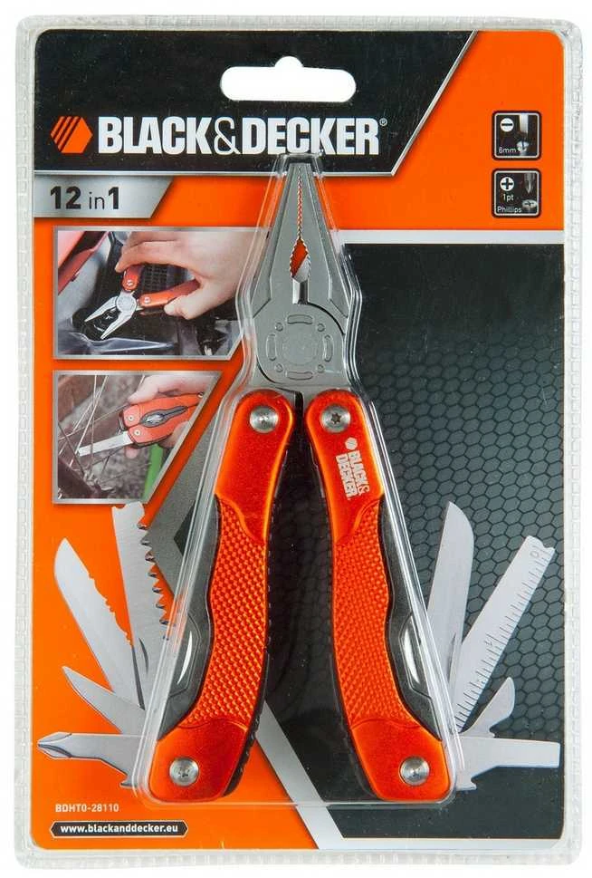 Black & Decker „Juodas & Decker“ 12 viename daugiafunkcinio įrankio replės, Juodas+DECKER [BDHT0-28110]