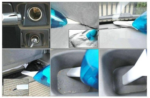 12 V automobilio dulkių siurblys be maišelio