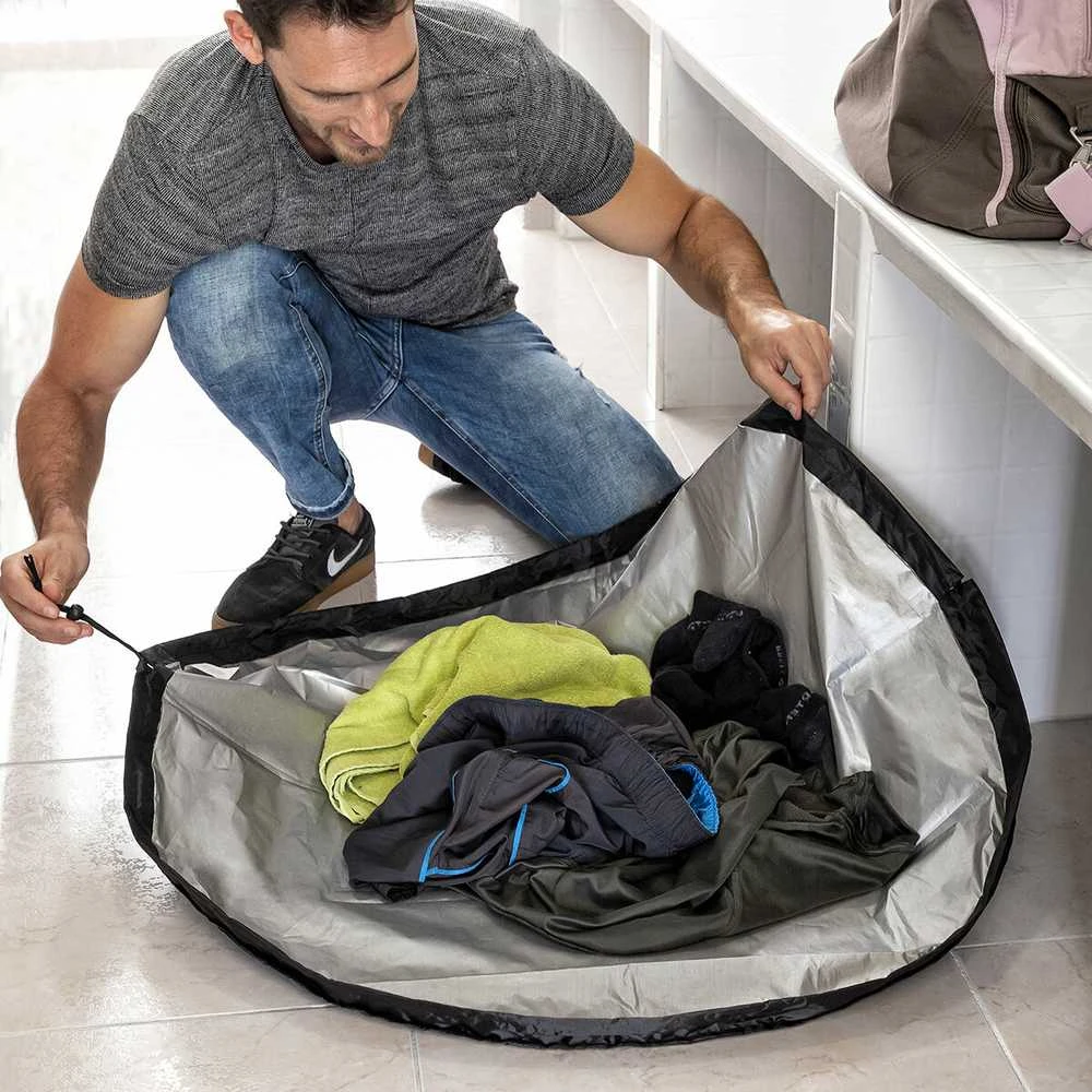 InnovaGoods rūbinės kilimėlis ir vandeniui atsparus krepšys 2 viename Gymbag InnovaGoods