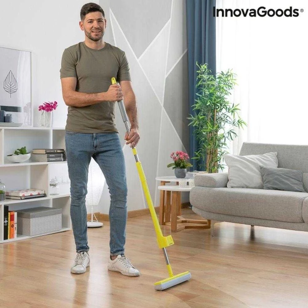 Du viename dulkių ir grindų šluostė su savaime išsigręžiančia kempine Wringop InnovaGoods