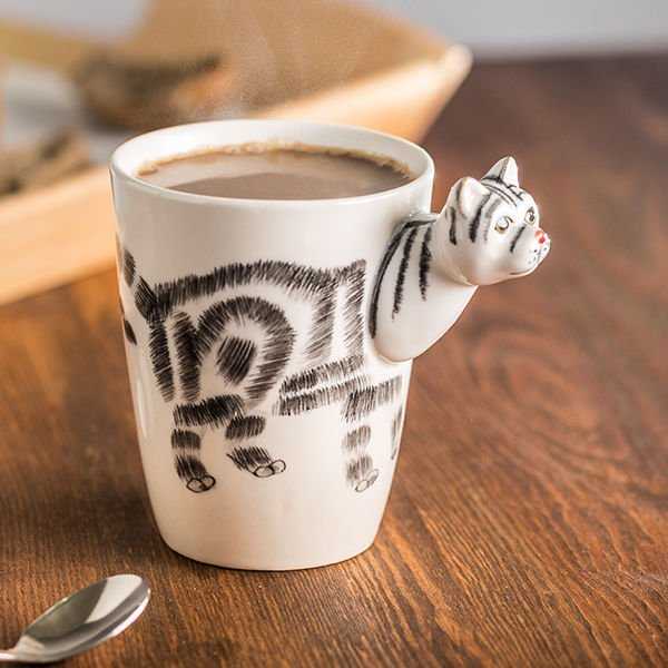 GiftWorld Puodelis 3D Cat 400ml