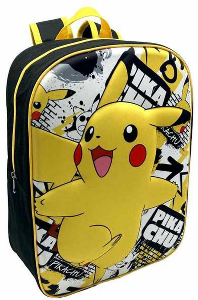Difuzed 3D mokyklinis krepšys Pokémon Pikachu 40 x 30 x 15 cm