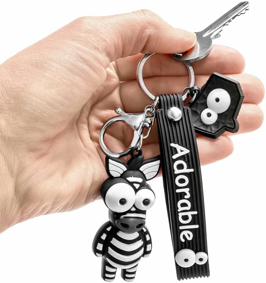 3D raktų pakabukas - ZEBRA