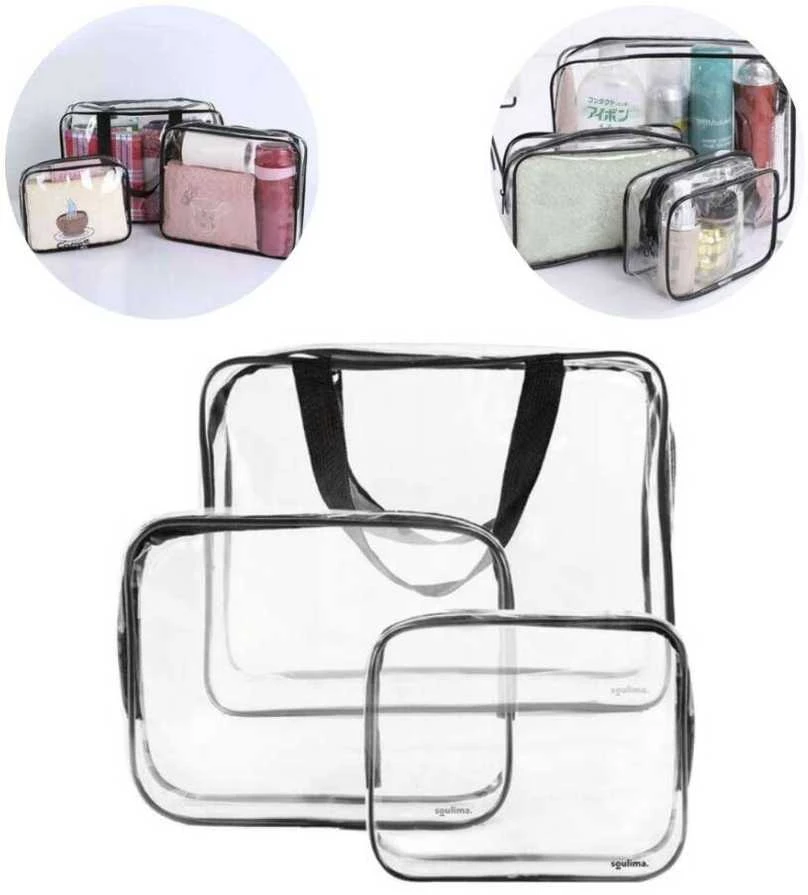 Transparent Kosmetinis krepšelis 3 in 1 Soulima 21448